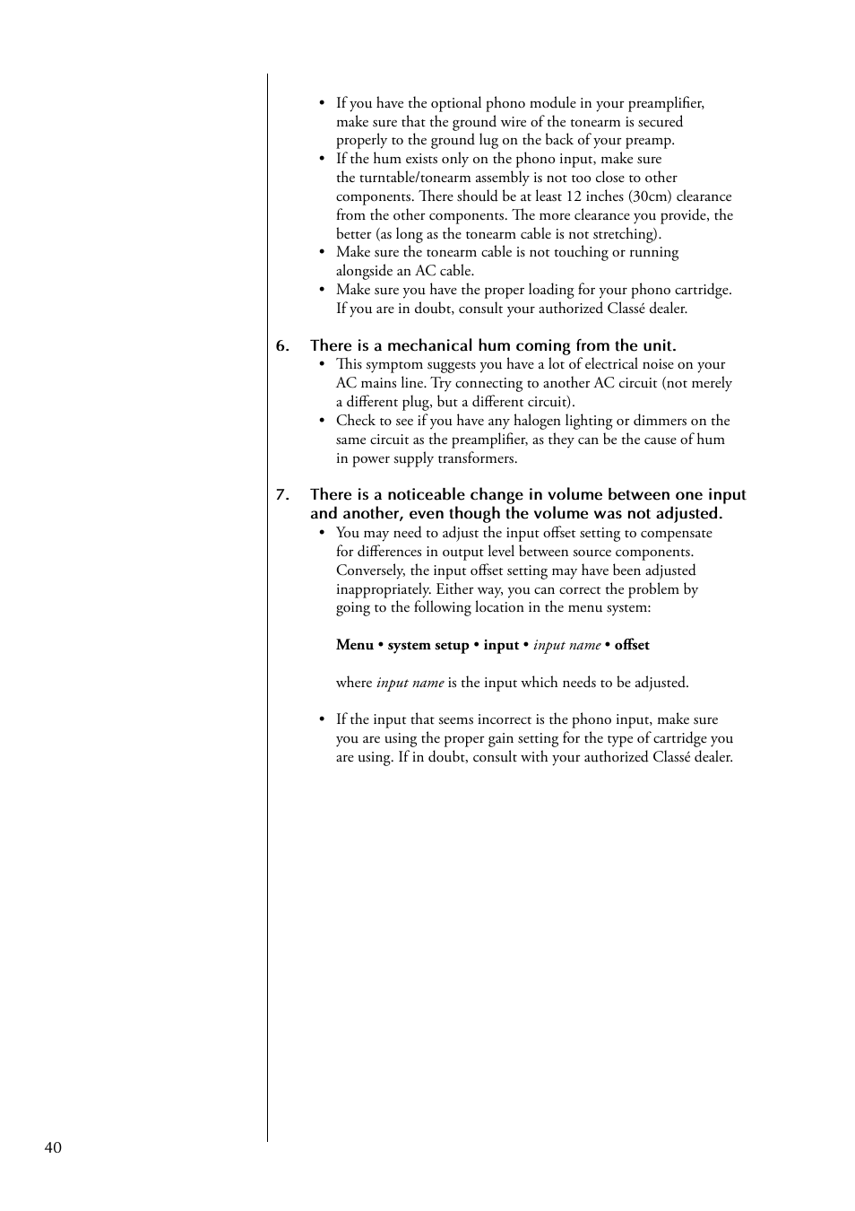 Classe Audio CP-500 User Manual | Page 40 / 44