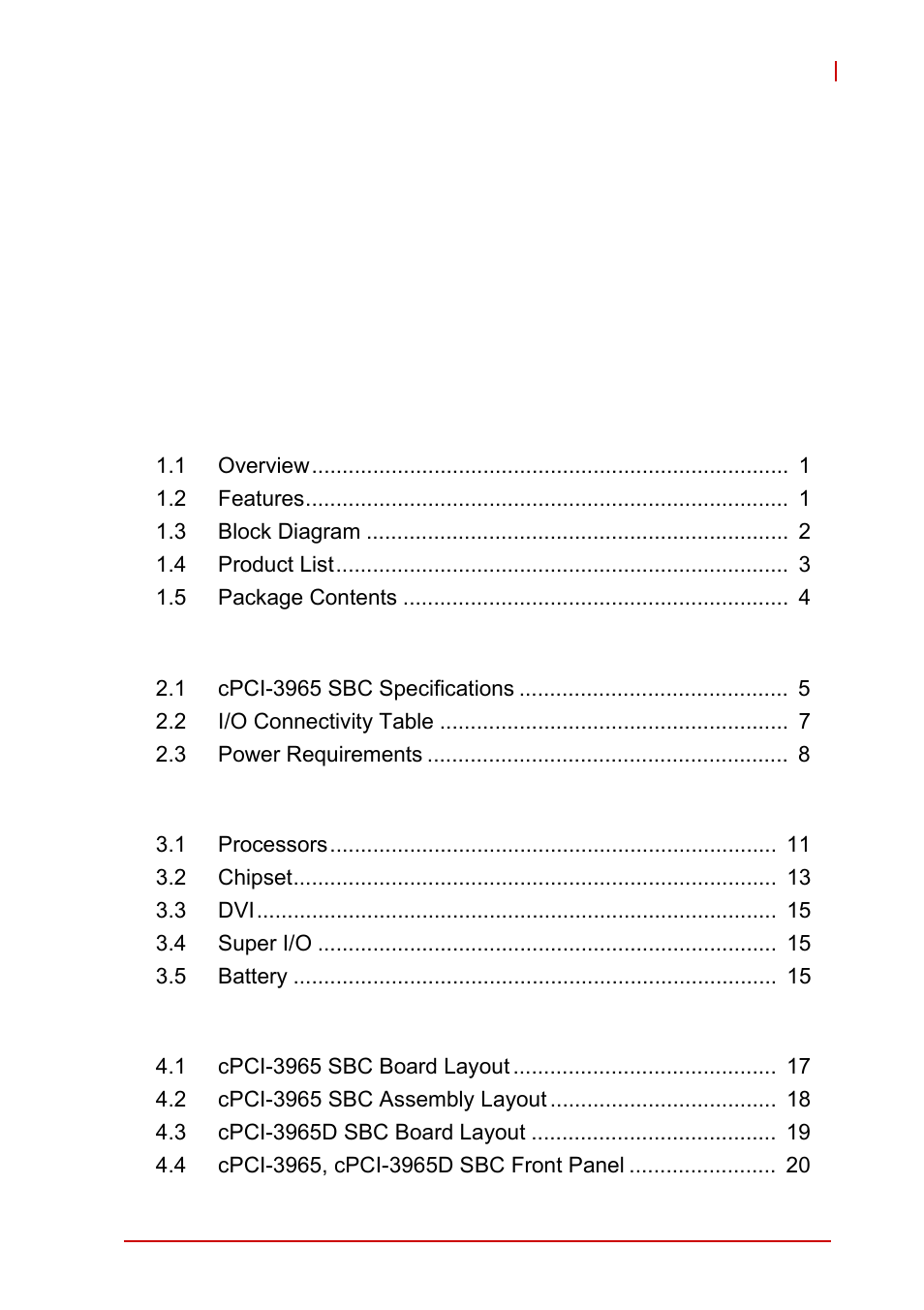 ADLINK cPCI-3965 User Manual | Page 7 / 92
