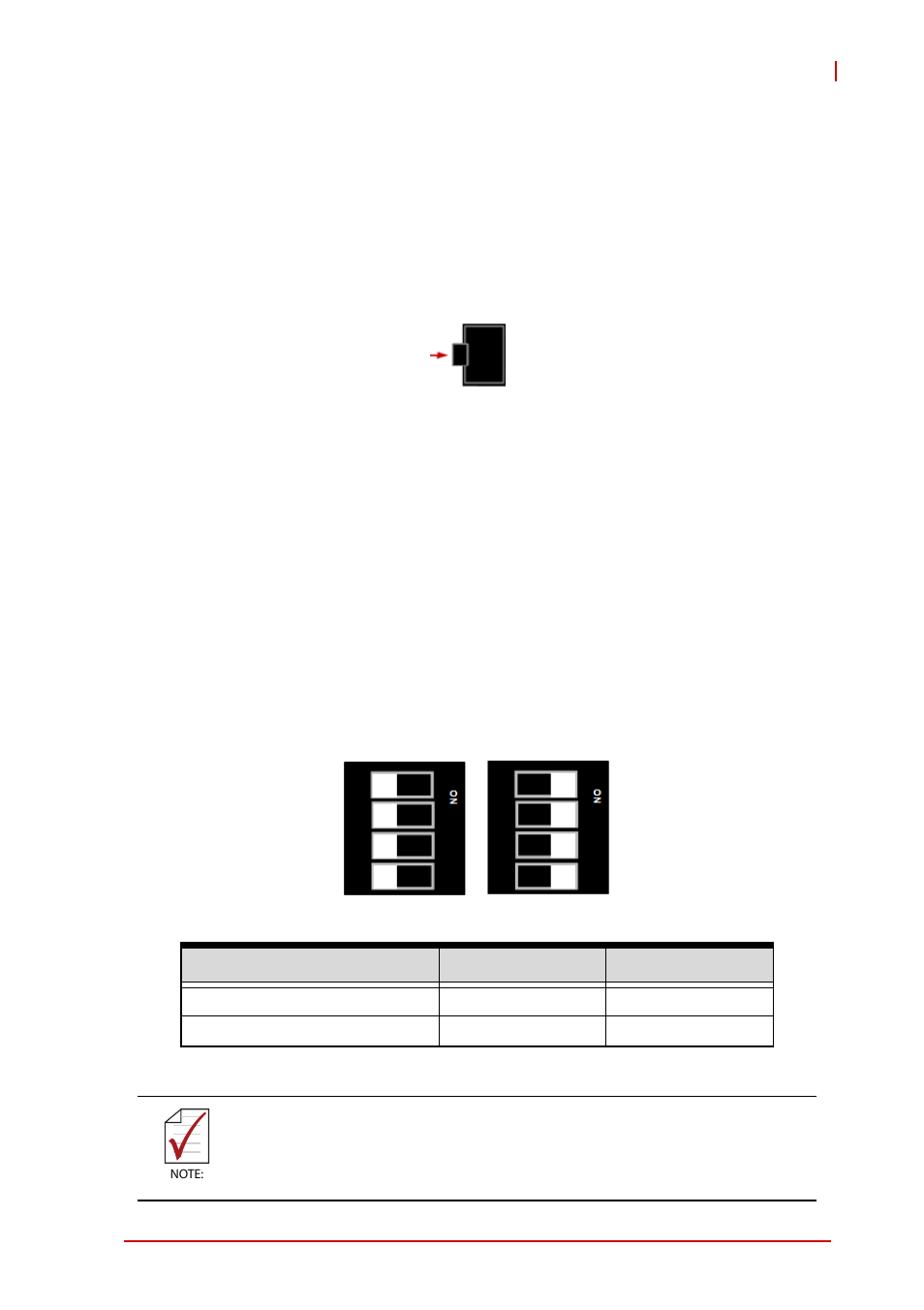 3 ct-31 switch settings, Clear cmos switch (sw4), Vga/gpio mode switches (sw1, sw3) | Ct-31 switch settings, Table 4-6, Vga/gpio | ADLINK CT-31 User Manual | Page 31 / 78