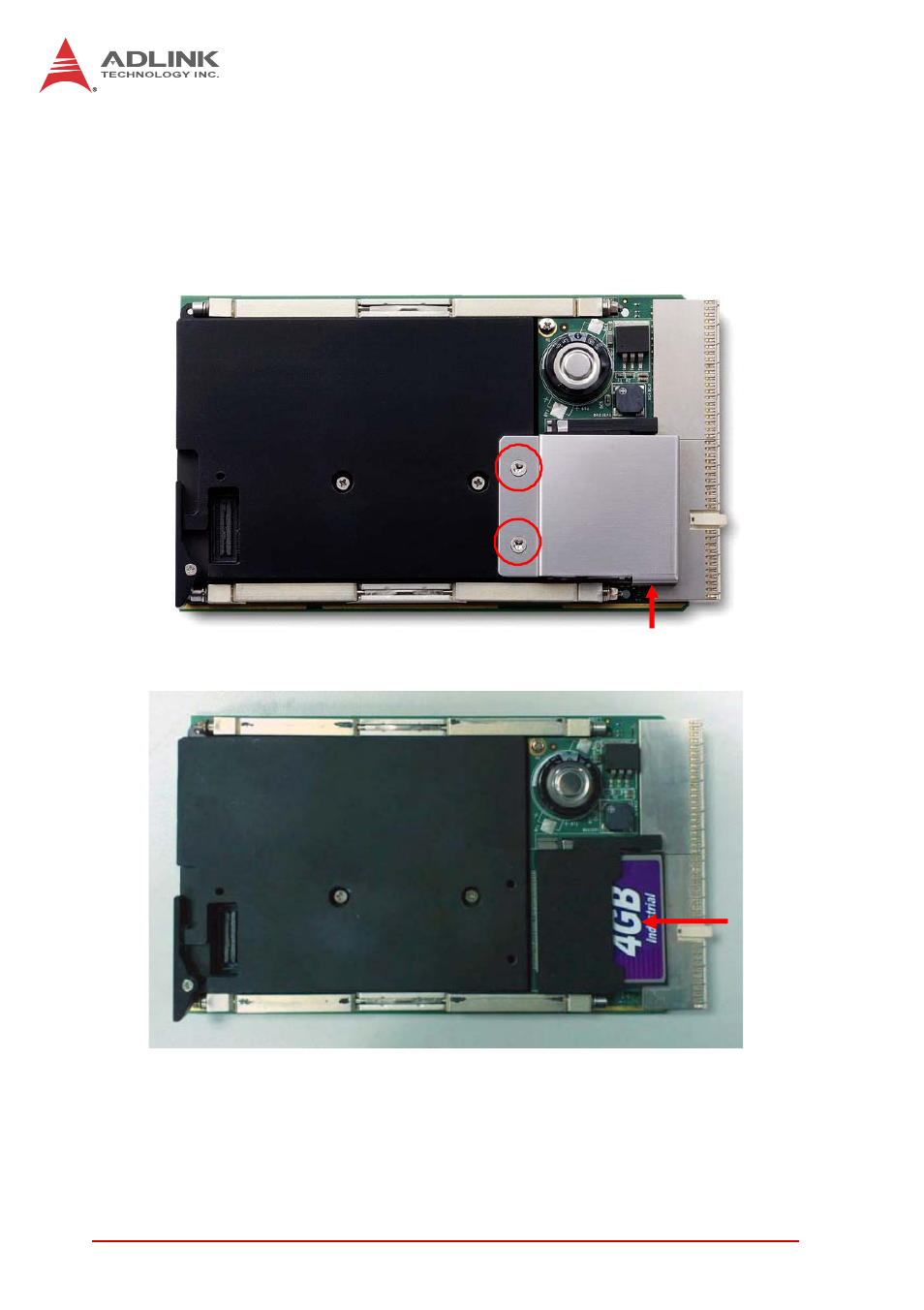 4 db-3610cf adapter board, Installing a cf card, Db-3610cf | ADLINK CT-31 User Manual | Page 32 / 78