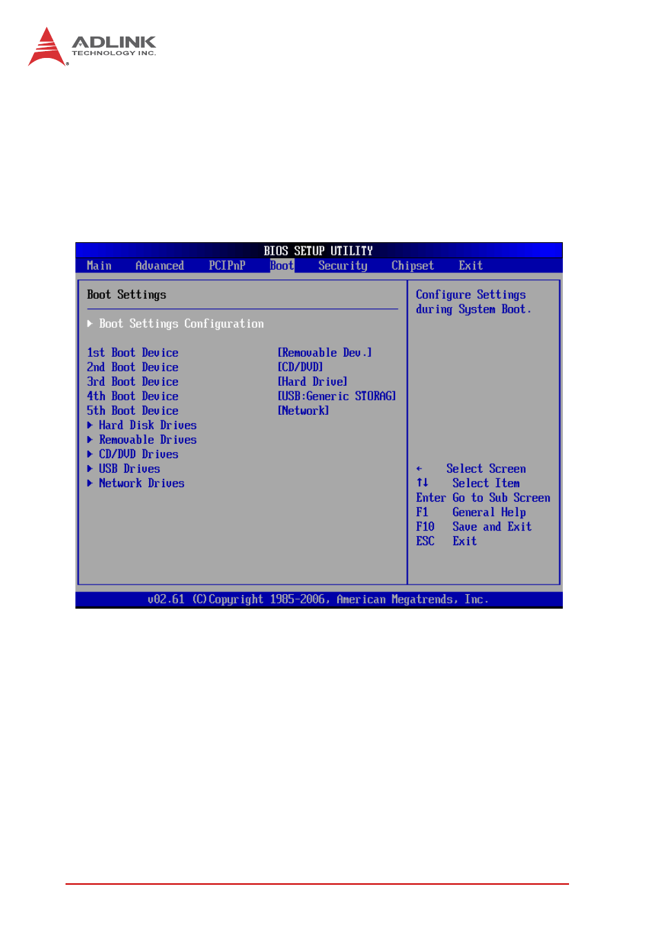 5 boot settings, Boot settings | ADLINK CT-31 User Manual | Page 66 / 78