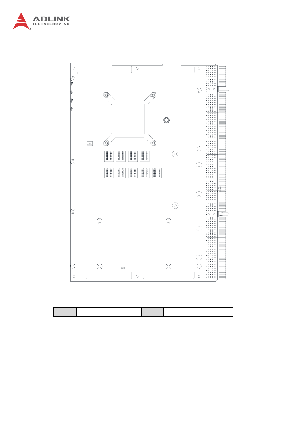 2 board layout - back, Board layout - back, Figure 4-2: cpci-6525 board layout - back | ADLINK cPCI-6525 User Manual | Page 30 / 60