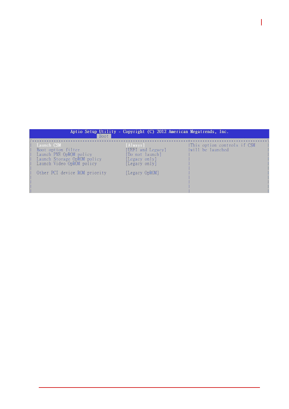 Set boot priority, Hard disk drive bbs priorities, 1 csm parameter | Launch csm, Boot option filter, Launch pxe oprom policy, Launch storage oprom policy | ADLINK cPCI-6520 User Manual | Page 111 / 130