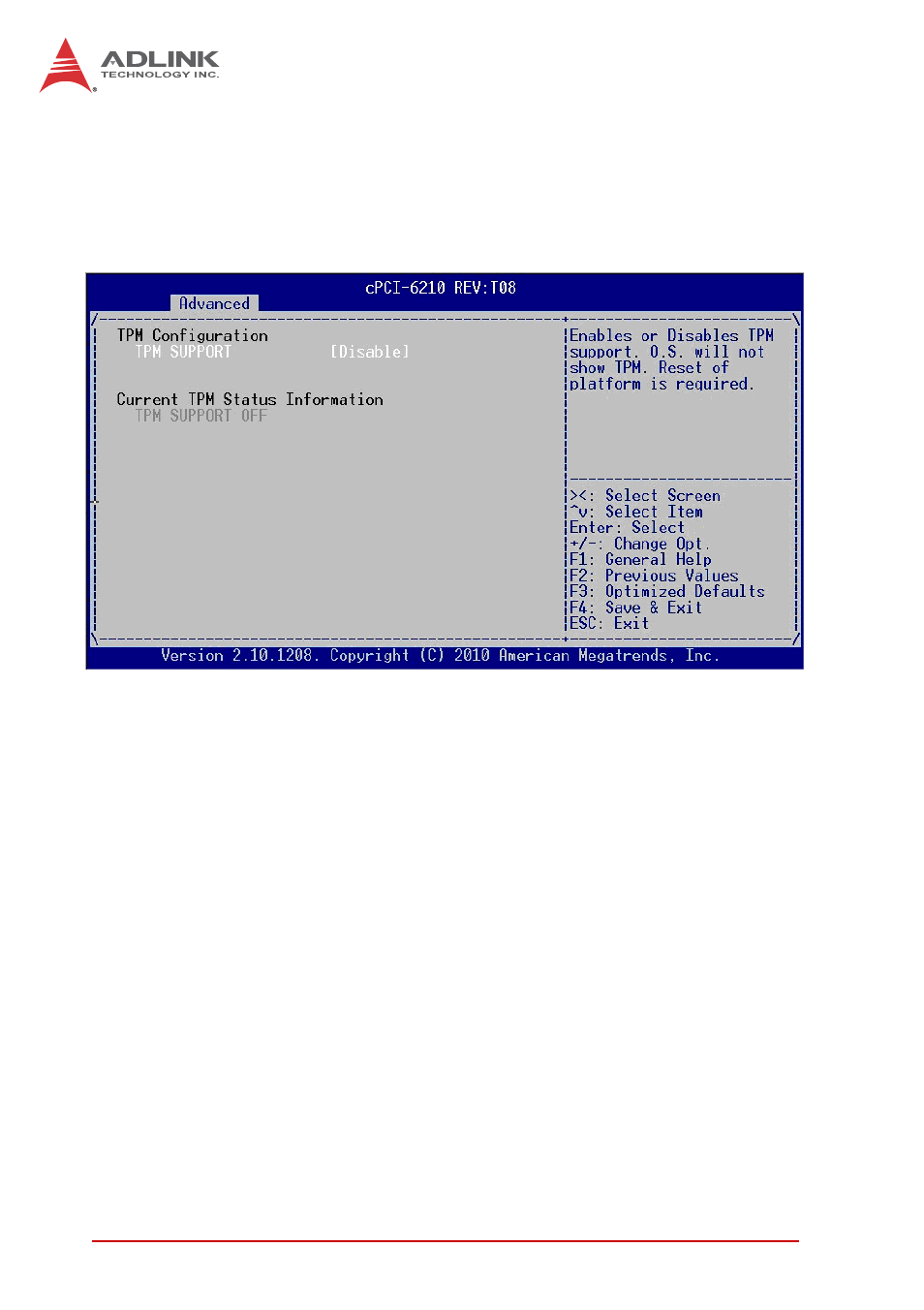 2 trusted computing | ADLINK cPCI-6210 User Manual | Page 102 / 140
