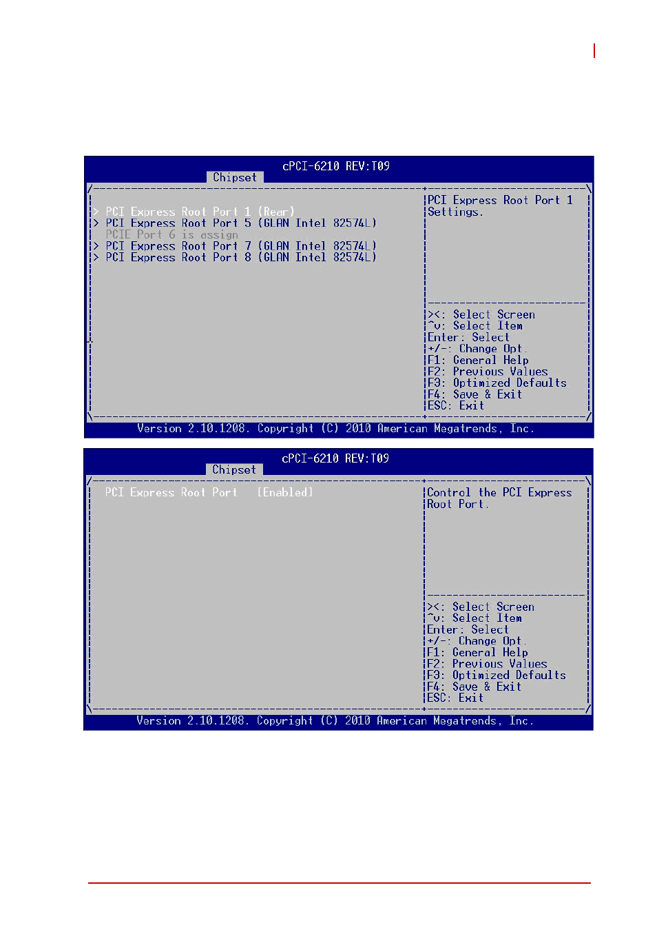 Pci express configuration | ADLINK cPCI-6210 User Manual | Page 119 / 140