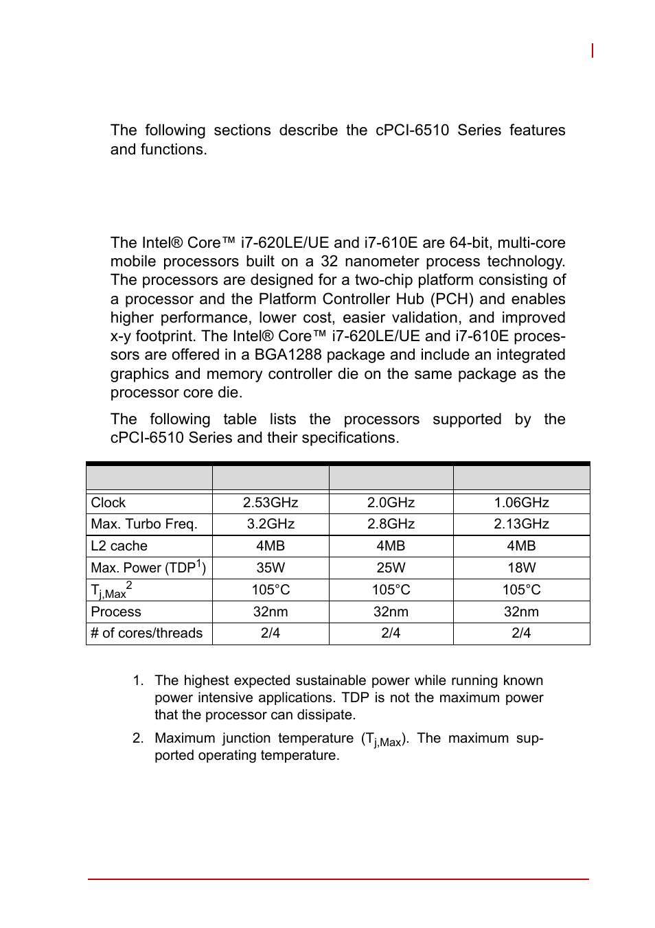 3 functional description, 1 processor, Chapter 3, functional description | Processor, 3functional description | ADLINK cPCI-6510 User Manual | Page 31 / 110