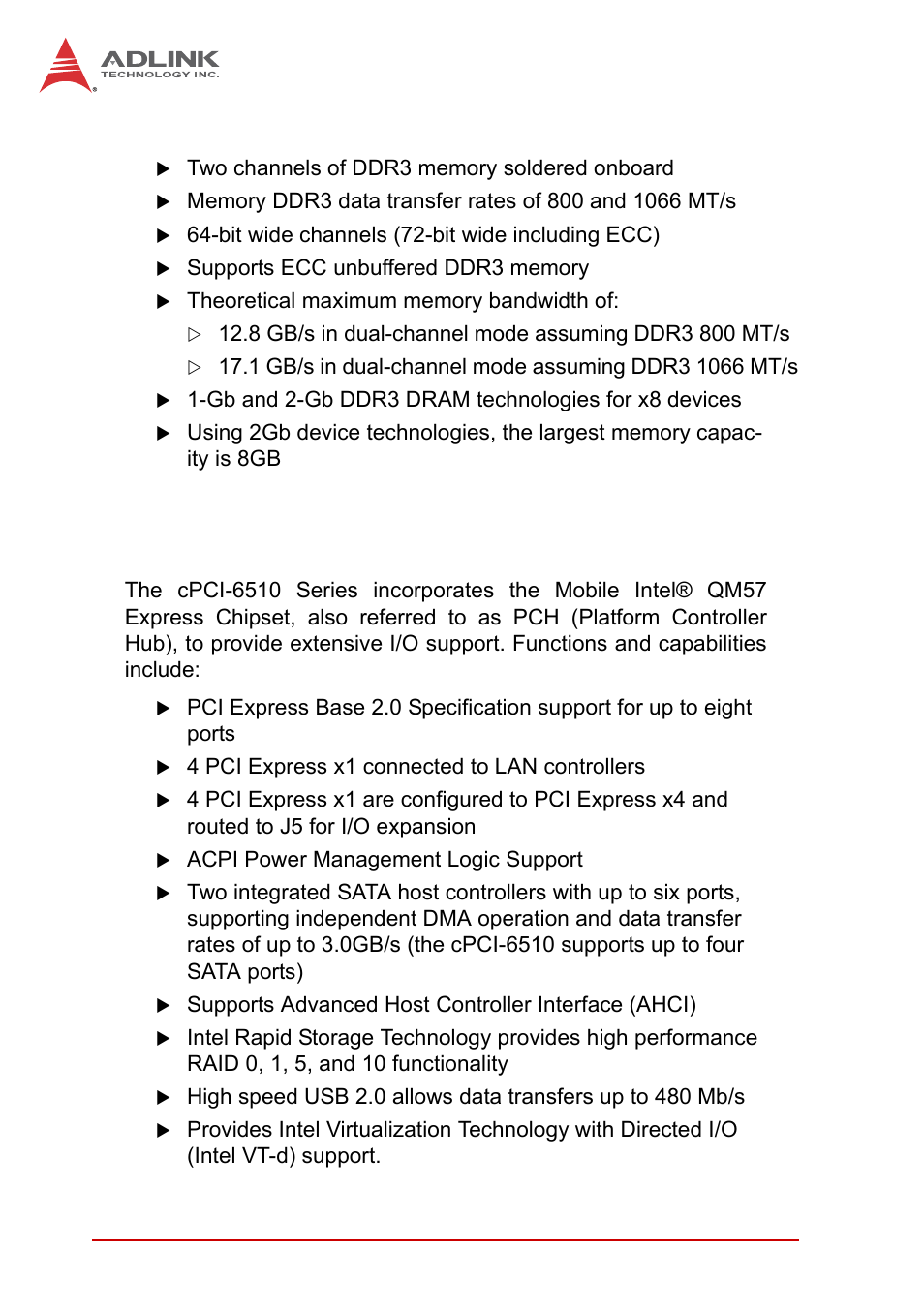 2 chipset, Chipset | ADLINK cPCI-6510 User Manual | Page 32 / 110