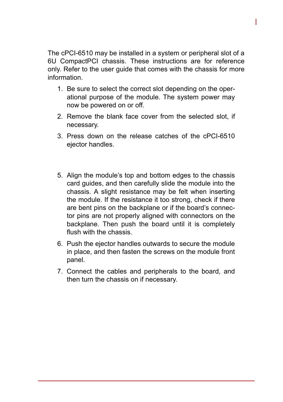 4 installing the cpci-6510 to the chassis, Installing the cpci-6510 to the chassis | ADLINK cPCI-6510 User Manual | Page 61 / 110