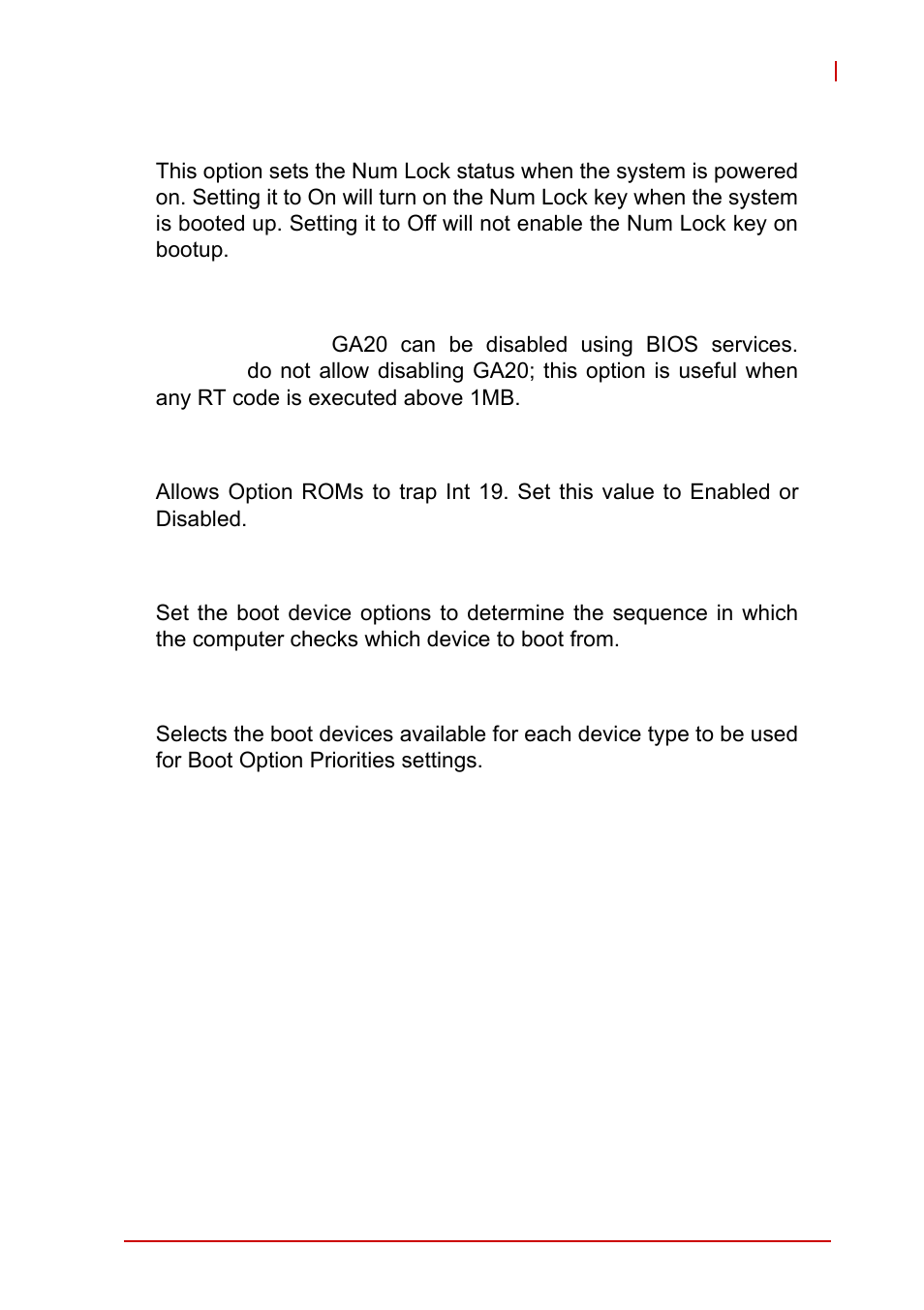 Bootup num-lock, Gatea20 active, Interrupt 19 capture | Boot option #1, Bbs priorities | ADLINK cPCI-6510 User Manual | Page 93 / 110