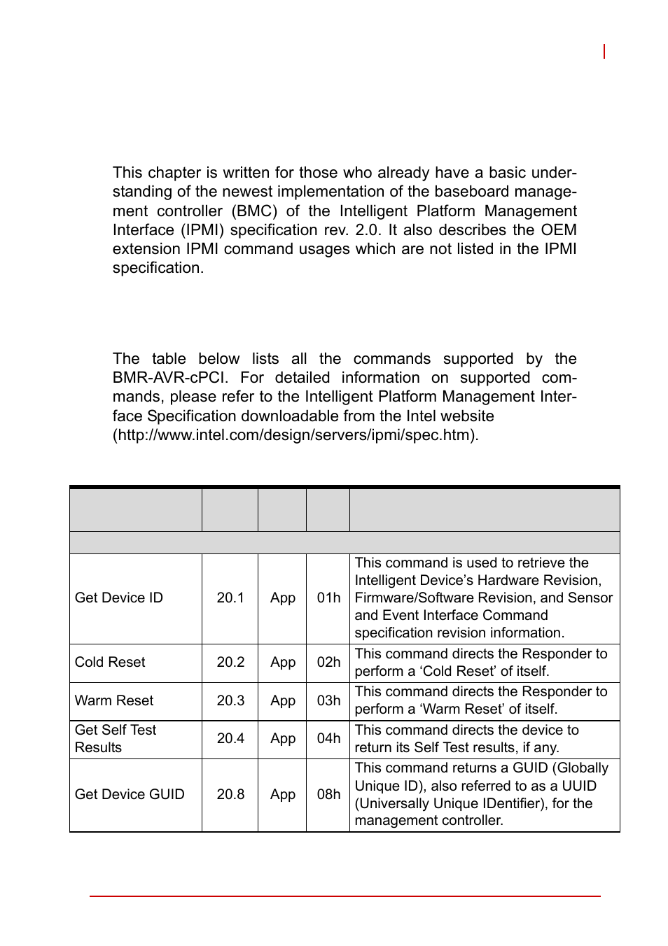 9 ipmi user guide, 1 introduction, 2 summary of commands supported by bmr-avr-cpci | Chapter 9, ipmi user guide, Prov, Introduction, Summary of commands supported by bmr-avr-cpci, 9ipmi user guide | ADLINK cPCI-6510 User Manual | Page 97 / 110
