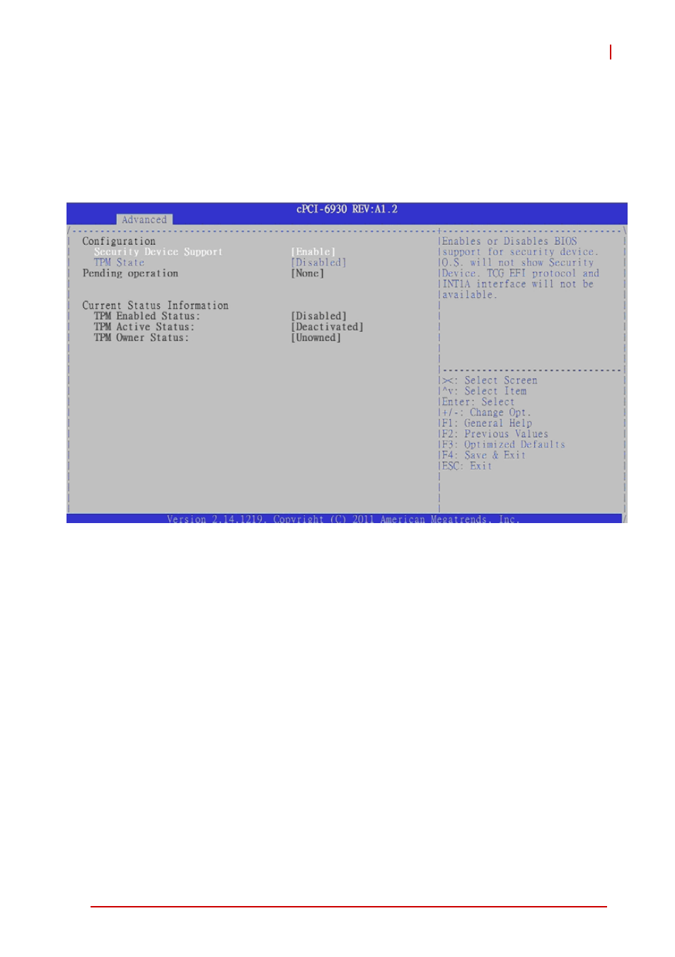 2 trusted computing, Tpm support, Tpm state | ADLINK cPCI-6930 User Manual | Page 91 / 142