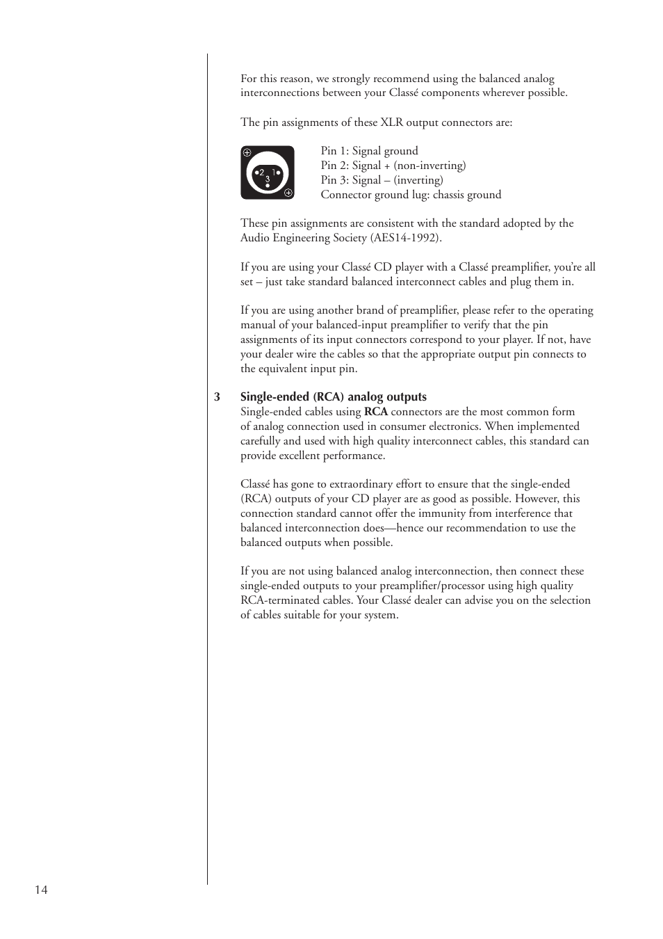 Classe Audio CDP-100 User Manual | Page 14 / 32