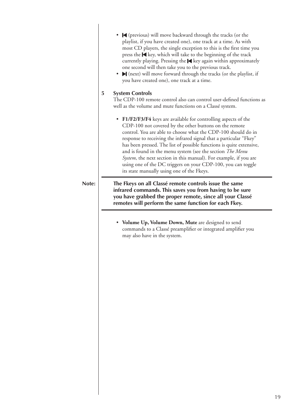 Classe Audio CDP-100 User Manual | Page 19 / 32