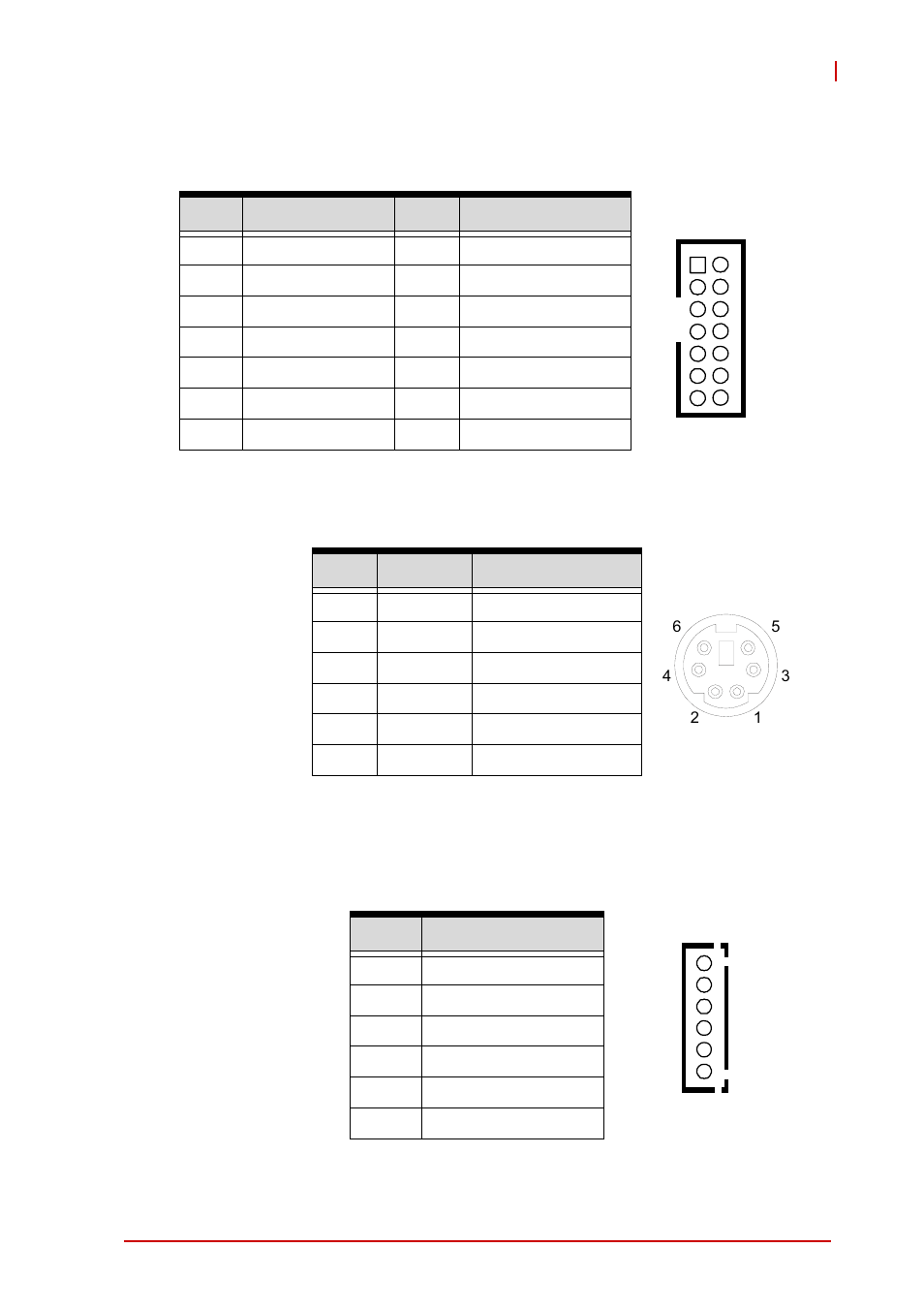 Vga onboard box header (cn14), Ps/2 keyboard/mouse connector (cpci-6615d layer 2), Ps/2 kb/ms onboard box header (cn1) | Table 4-5, Vga onboard box header, Table 4-6, Ps/2 keyboard/mouse connector pin definition, Table 4-7, Ps/2 kb/ms onboard box header pin definition | ADLINK cPCI-6615 User Manual | Page 37 / 100