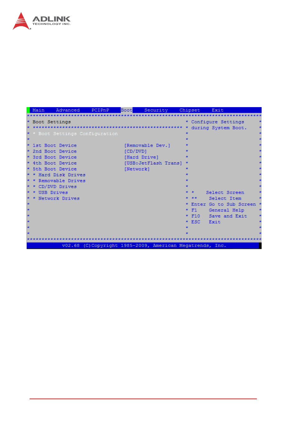 5 boot settings, Boot settings | ADLINK cPCI-6615 User Manual | Page 88 / 100