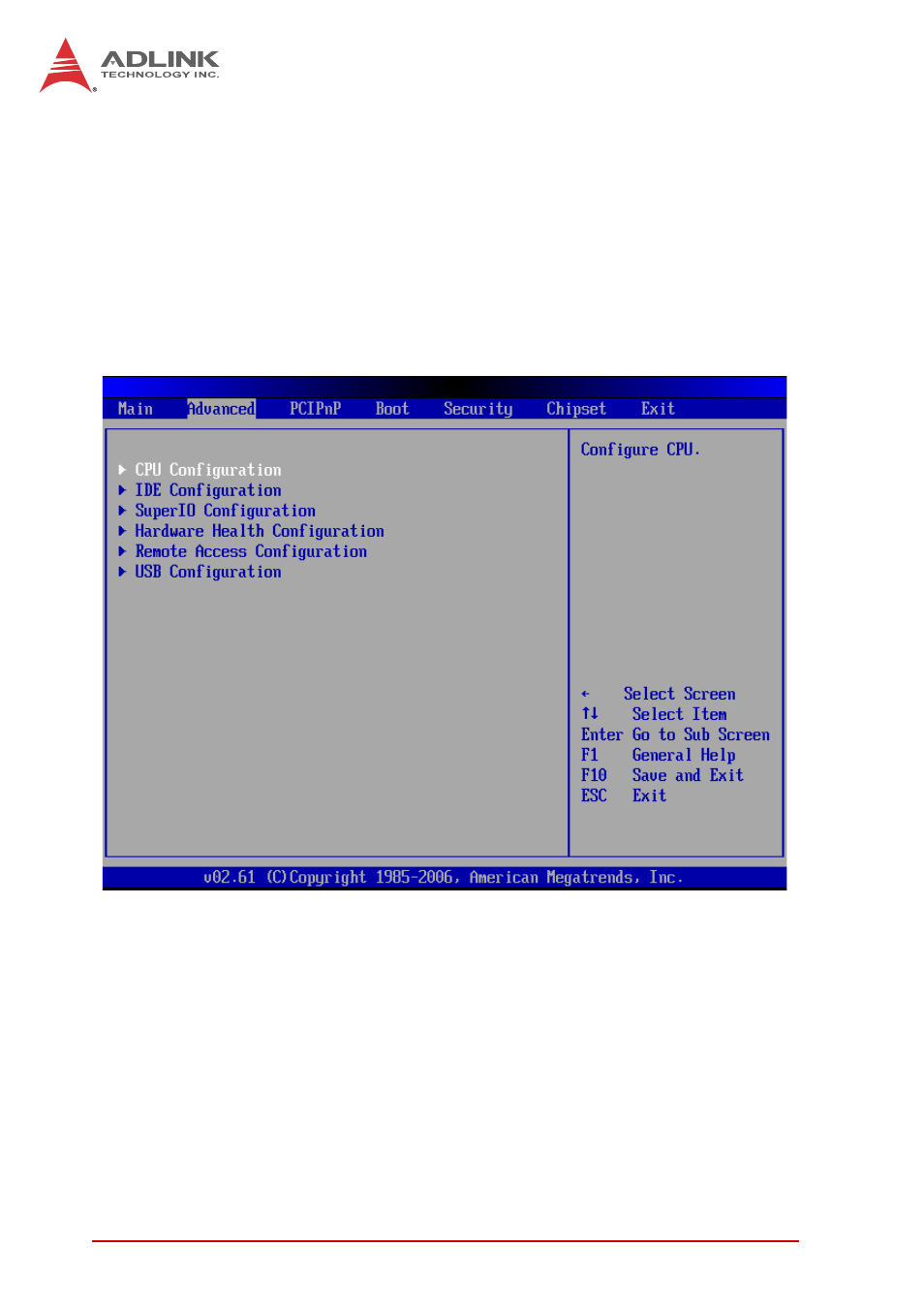 3 advanced bios setup, Cpu configuration, Advanced bios setup | ADLINK cPCI-6870 User Manual | Page 82 / 118