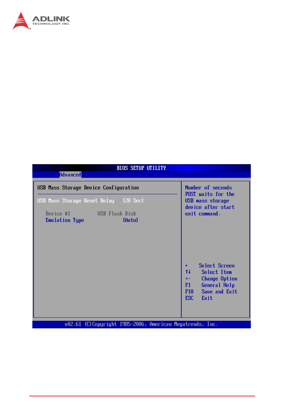 Usb 2.0 controller mode, Usb mass storage device configuration | ADLINK cPCI-6870 User Manual | Page 90 / 118