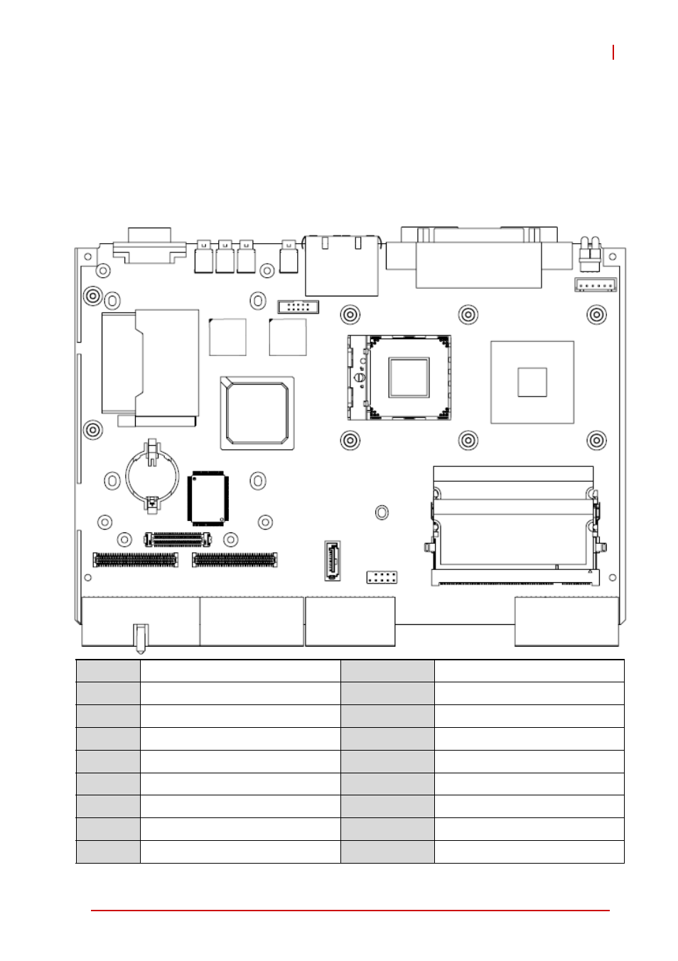 4 board interfaces, 1 cpci-6965 sbc board layout, Chapter 4, board interfaces | Cpci-6965 sbc board layout, Figure 4-1: cpci-6965 board layout, 4board interfaces | ADLINK cPCI-6965 User Manual | Page 37 / 116