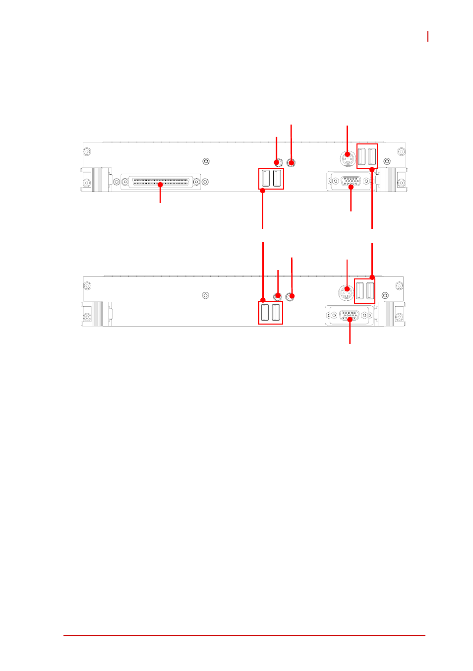 8 cpci-r6000-965d/r6000d-l rtm front panel, Cpci-r6000-965d/r6000d-l rtm front panel | ADLINK cPCI-6965 User Manual | Page 45 / 116
