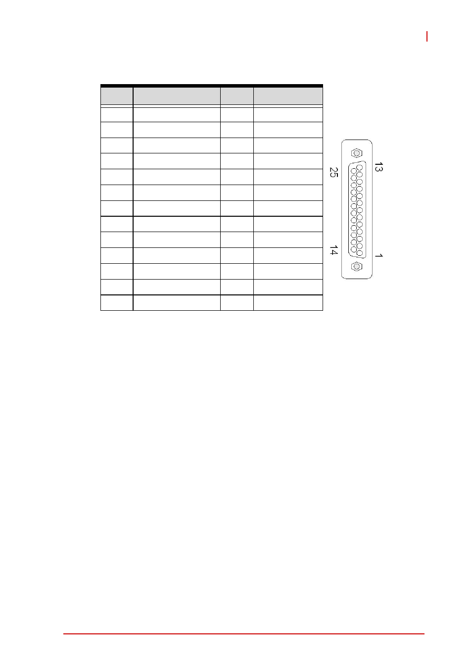 Parallel port, Table 4-7: parallel port connector pin definition | ADLINK cPCI-6965 User Manual | Page 49 / 116