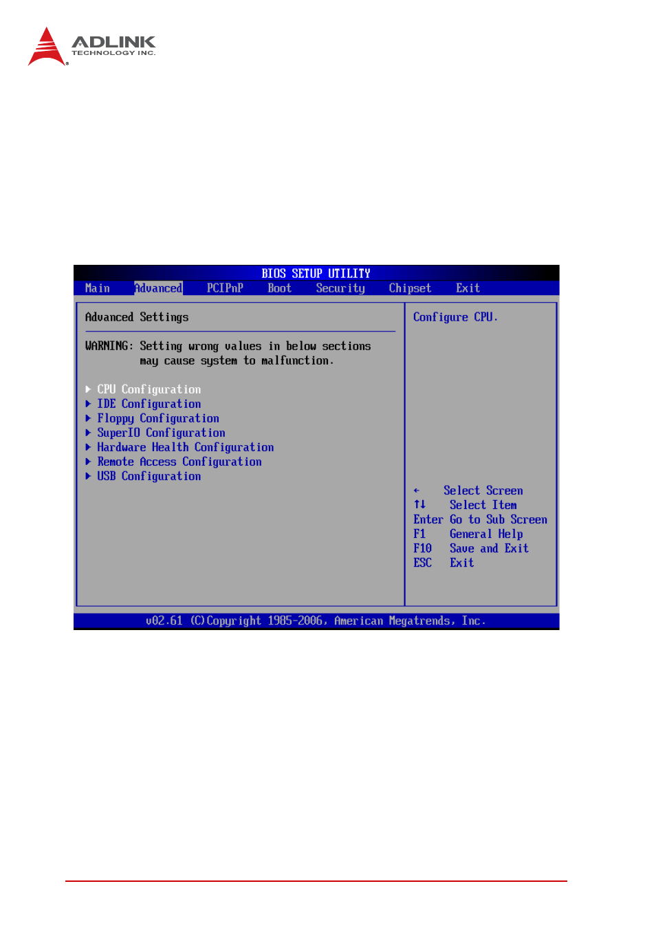3 advanced bios setup, Cpu configuration, Advanced bios setup | ADLINK cPCI-6965 User Manual | Page 90 / 116