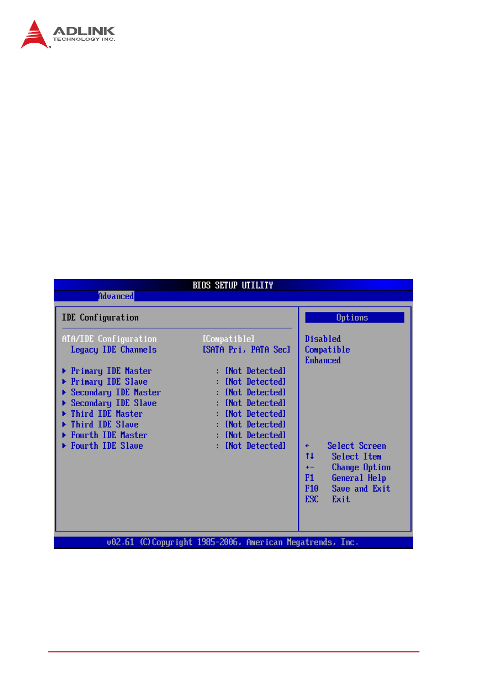 Intel® c-state tech, Ide configuration, Ata/ide configuration | ADLINK cPCI-6965 User Manual | Page 92 / 116