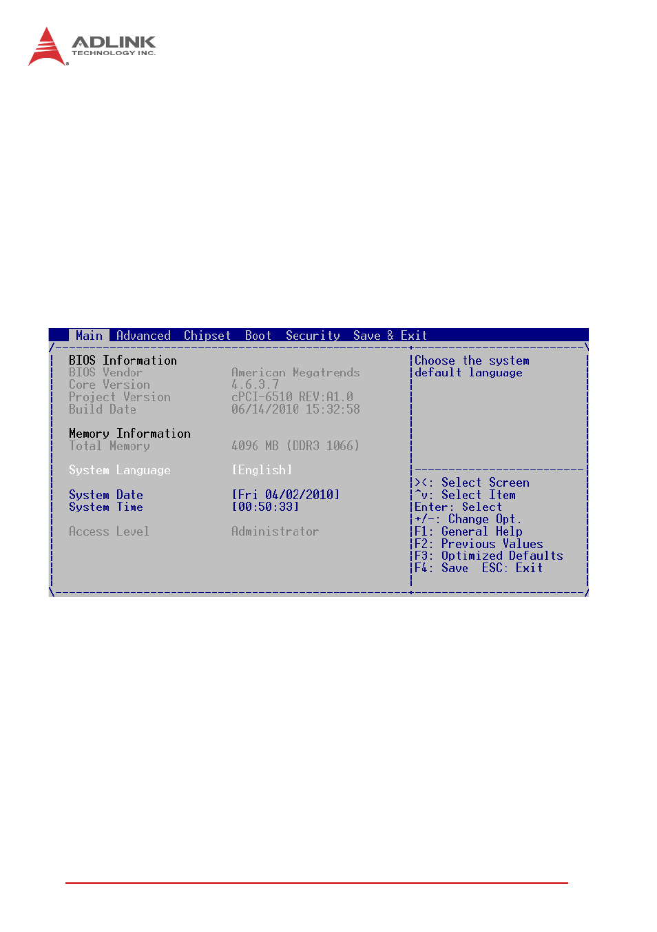 Setup menu | ADLINK CT-61 User Manual | Page 54 / 88