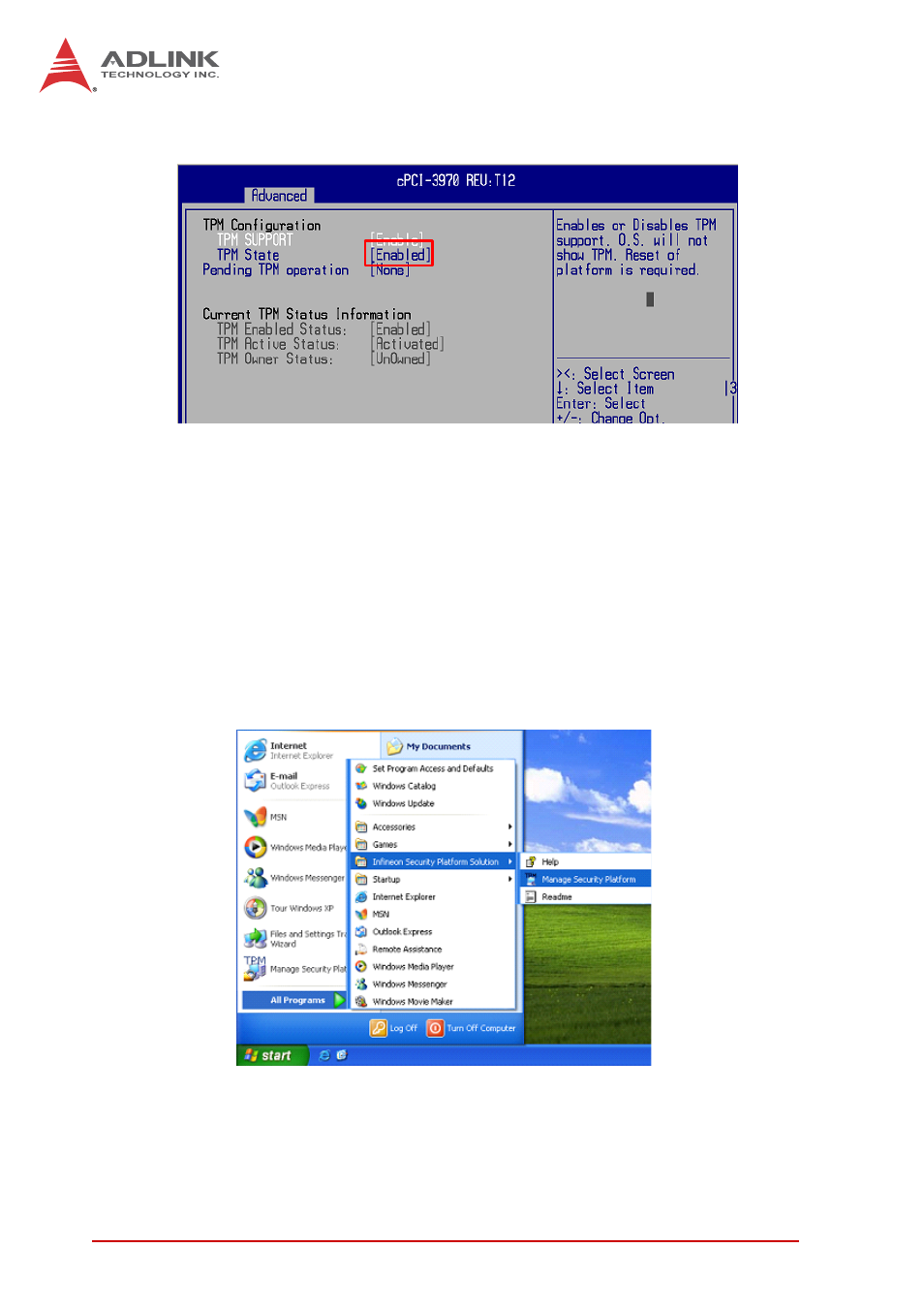Using the tpm utility | ADLINK cPCI-3971 User Manual | Page 112 / 158