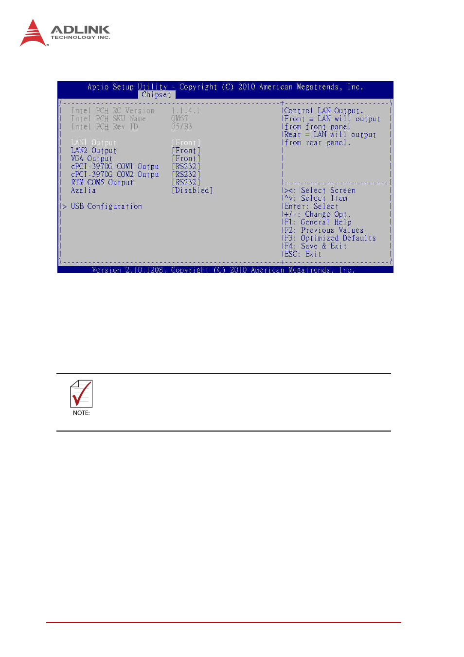 Pch-io configuration, Lan1, lan2, vga output, Cpci-3970g com1/ 2 output | Azalia hd audio | ADLINK cPCI-3971 User Manual | Page 136 / 158