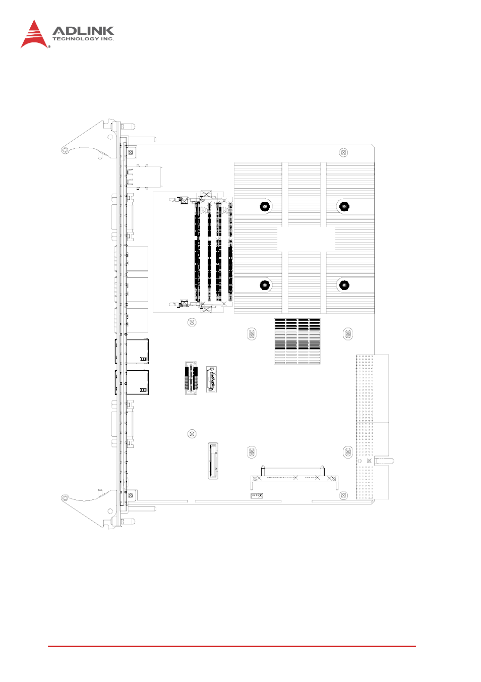 2 cpci-6625 assembly layout, Cpci-6625 assembly layout, Figure 4-2: cpci-6625 assembly layout | ADLINK cPCI-6625 User Manual | Page 30 / 88