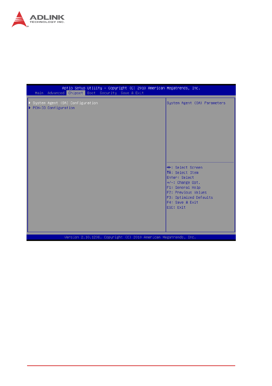 4 chipset configuration, Chipset configuration | ADLINK cPCI-6625 User Manual | Page 72 / 88