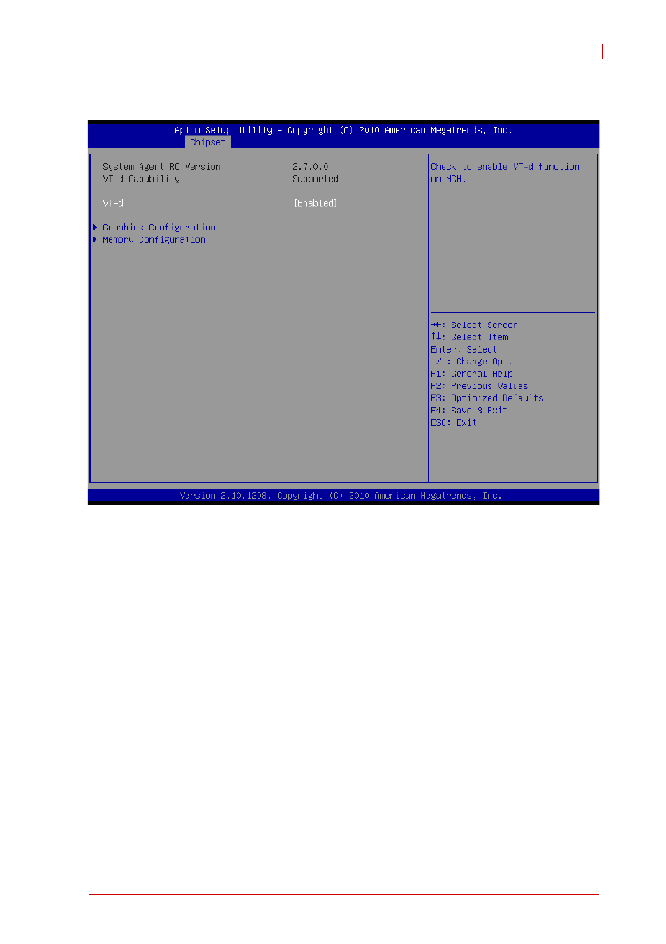 1 system agent (sa) configuratio, Vt-d | ADLINK cPCI-6625 User Manual | Page 73 / 88