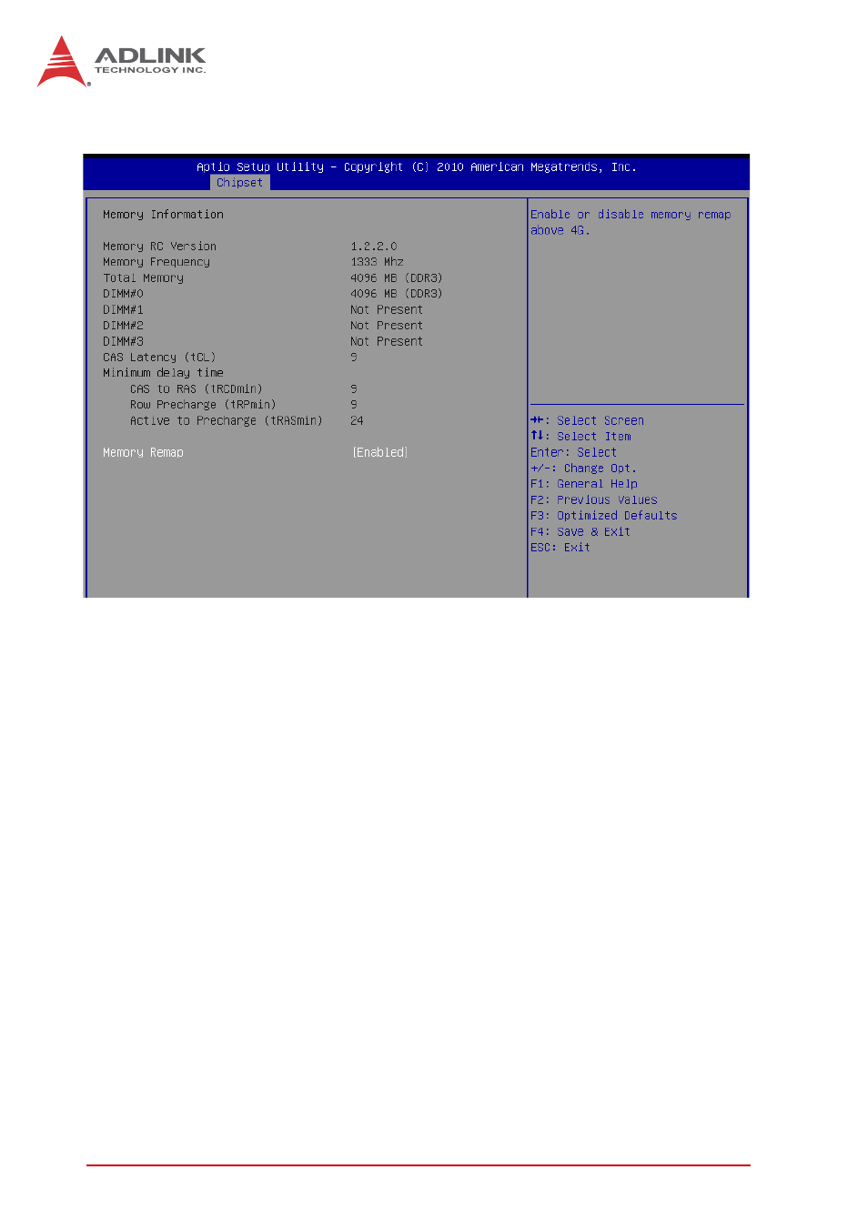 Memory information, Memory remap | ADLINK cPCI-6625 User Manual | Page 76 / 88