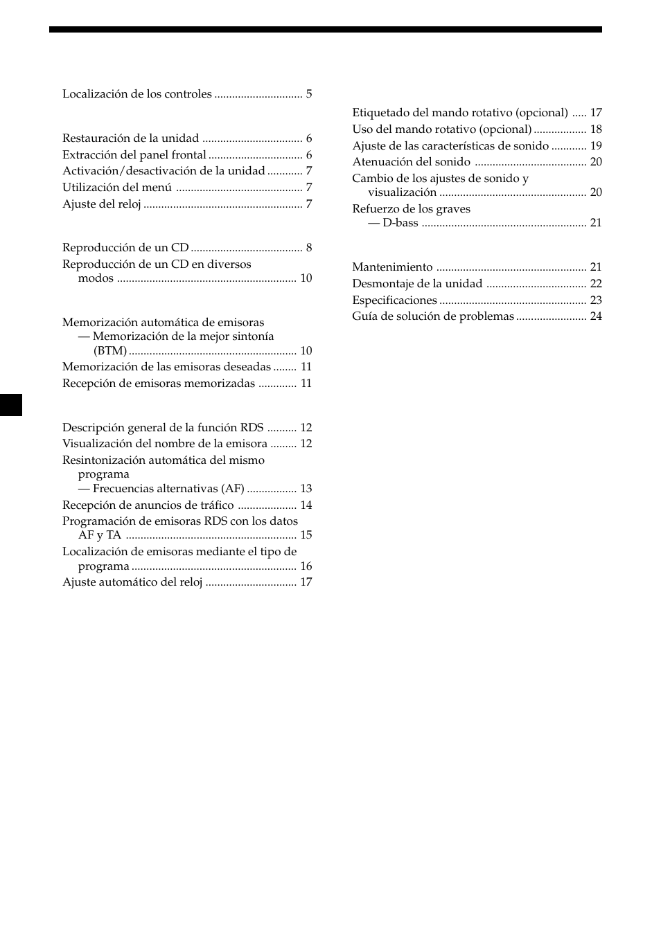 4indice | Sony CDX-L450 User Manual | Page 28 / 146