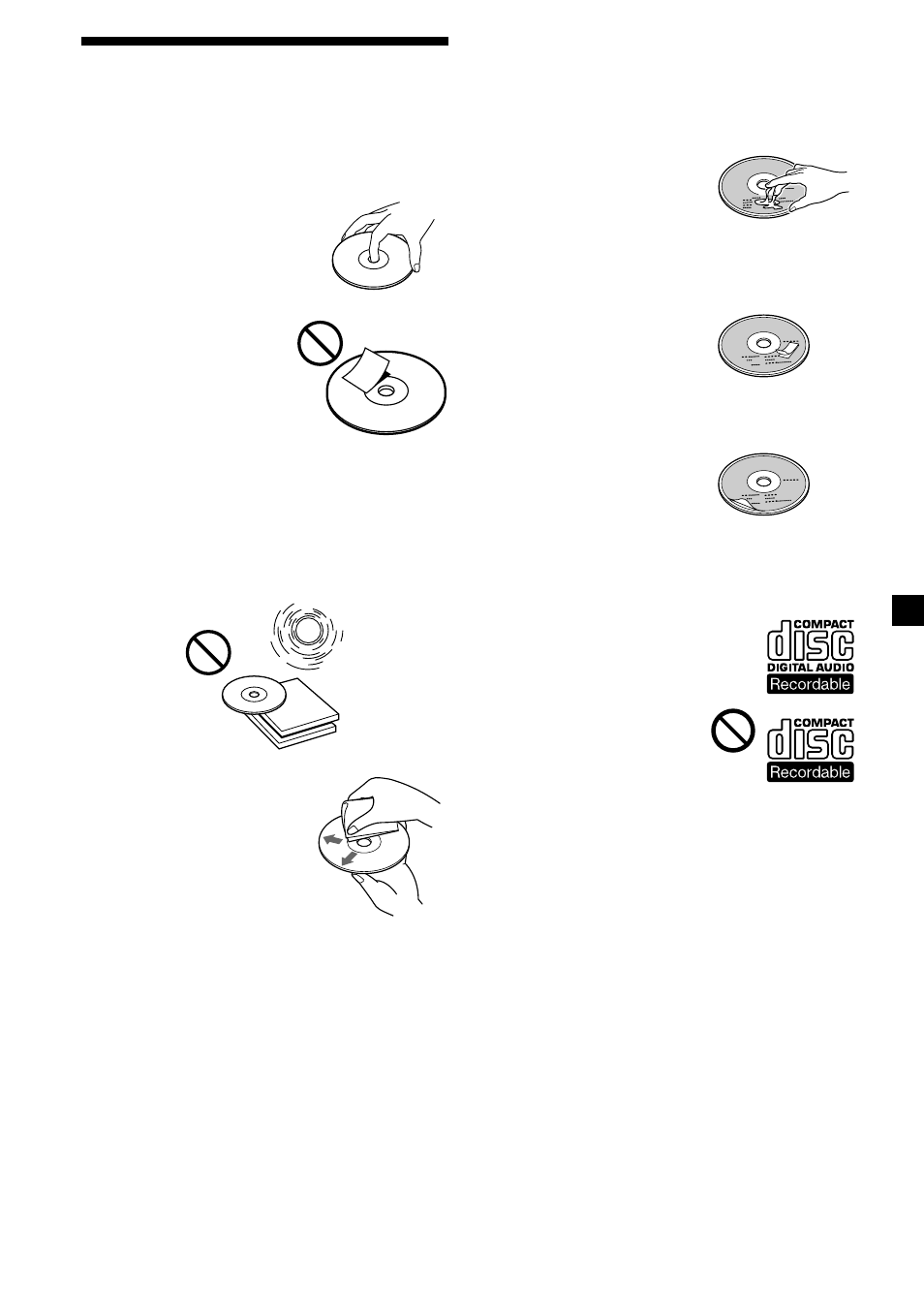 Om hantering av skivor | Sony CDX-L450 User Manual | Page 51 / 146