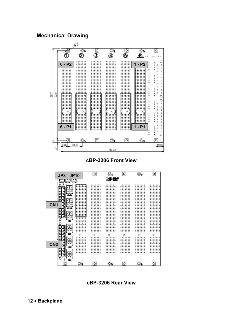 Mechanical drawing | ADLINK cPCIS-2500 Series User Manual | Page 18 / 36