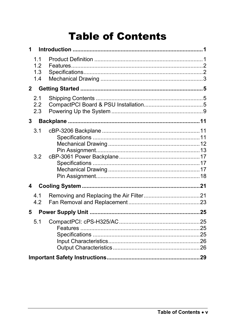 ADLINK cPCIS-2500 Series User Manual | Page 5 / 36