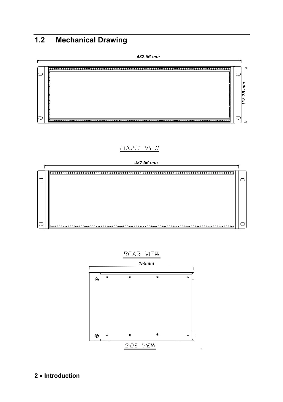 2 mechanical drawing, Mechanical drawing | ADLINK cPCIS-1100A Series User Manual | Page 6 / 48