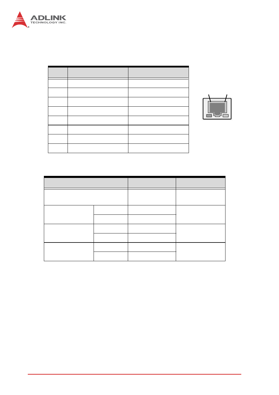 2 connector pin assignments, Rj-45 10g ethernet connectors (cn2/3), Table 3-1 | Rj-45 10gbe connector pin definitions | ADLINK XMC-E540 User Manual | Page 22 / 30