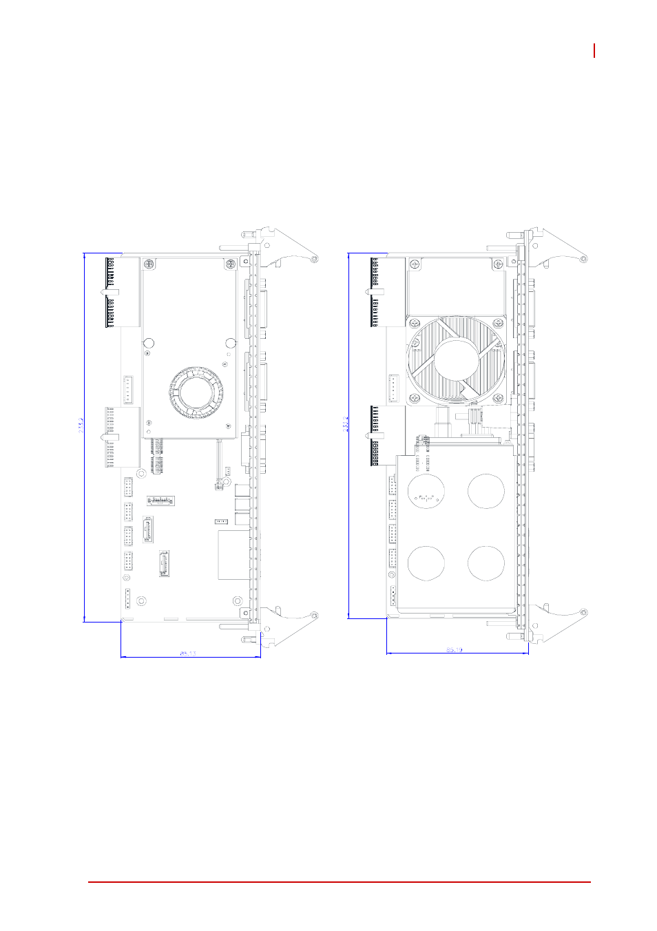 3 board interfaces, 1 cpci-r6700(d) assembly layout, Chapter 3, board interfaces | Cpci-r6700(d) assembly layout, Figure 3-1: cpci-r6700(d) assembly layout, 3board interfaces | ADLINK cPCI-R6700 Series User Manual | Page 21 / 48