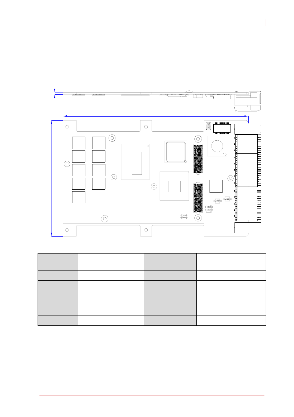 4 board interfaces, 1 vpx3000 board layout, Chapter 4, board interfaces | Vpx3000 board layout, Figure 4-1: vpx3000 board layout, 4board interfaces | ADLINK VPX3000 User Manual | Page 31 / 50