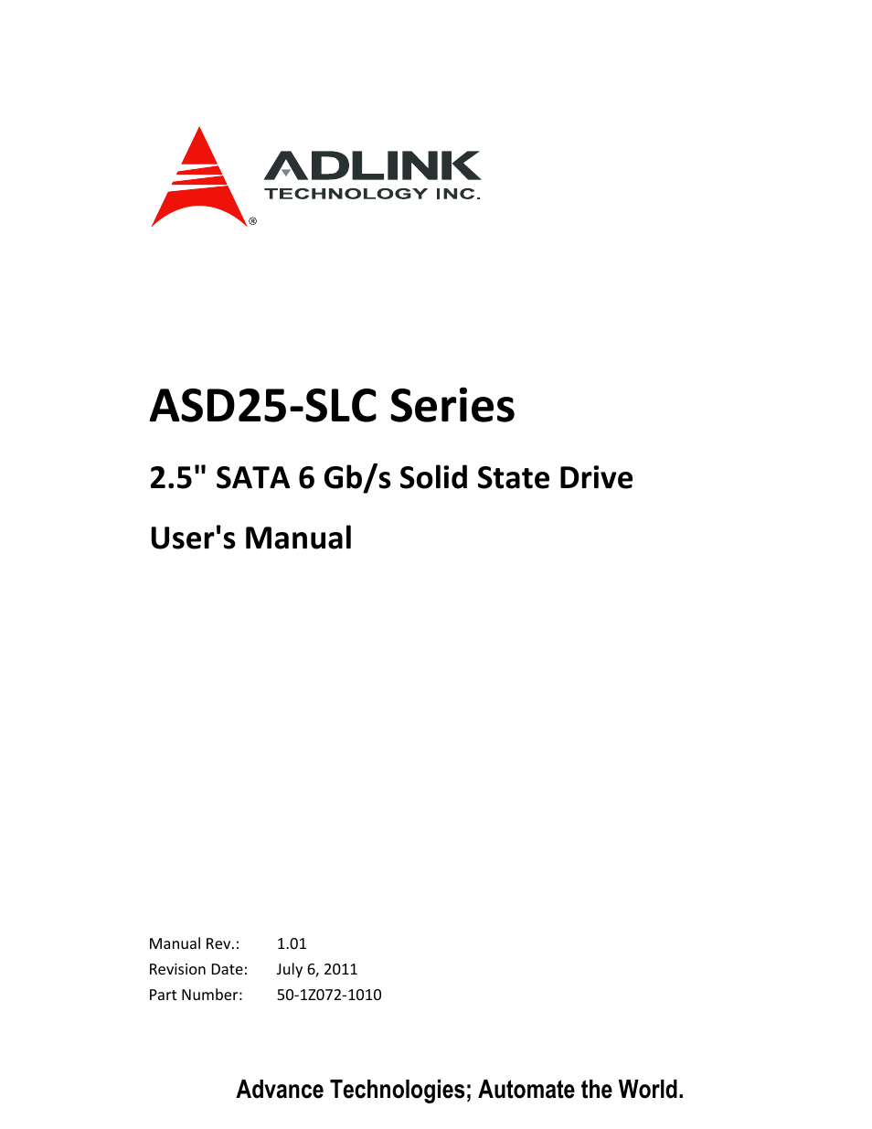 ADLINK ASD25-SLC Series User Manual | 27 pages