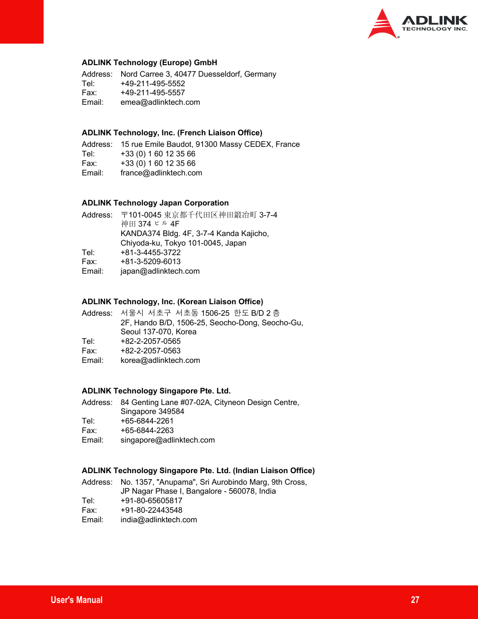 ADLINK ASD25-SLC Series User Manual | Page 27 / 27