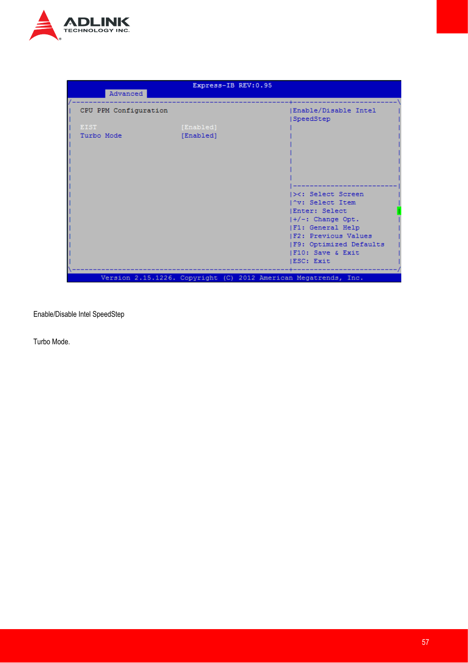 Cpu ppm configuration | ADLINK Express-IB User Manual | Page 57 / 80