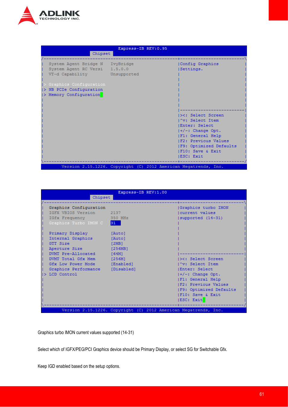 System agent (sa) configuration | ADLINK Express-IB User Manual | Page 61 / 80