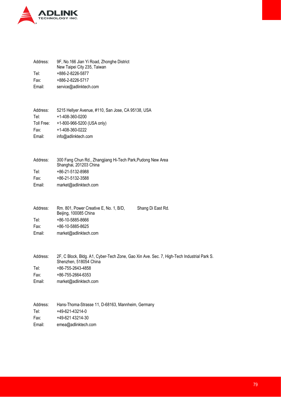 Getting service | ADLINK Express-IB User Manual | Page 79 / 80