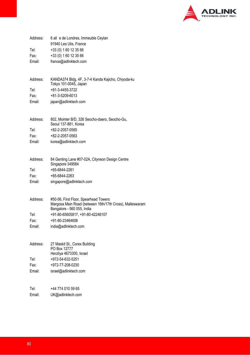 ADLINK Express-IB User Manual | Page 80 / 80