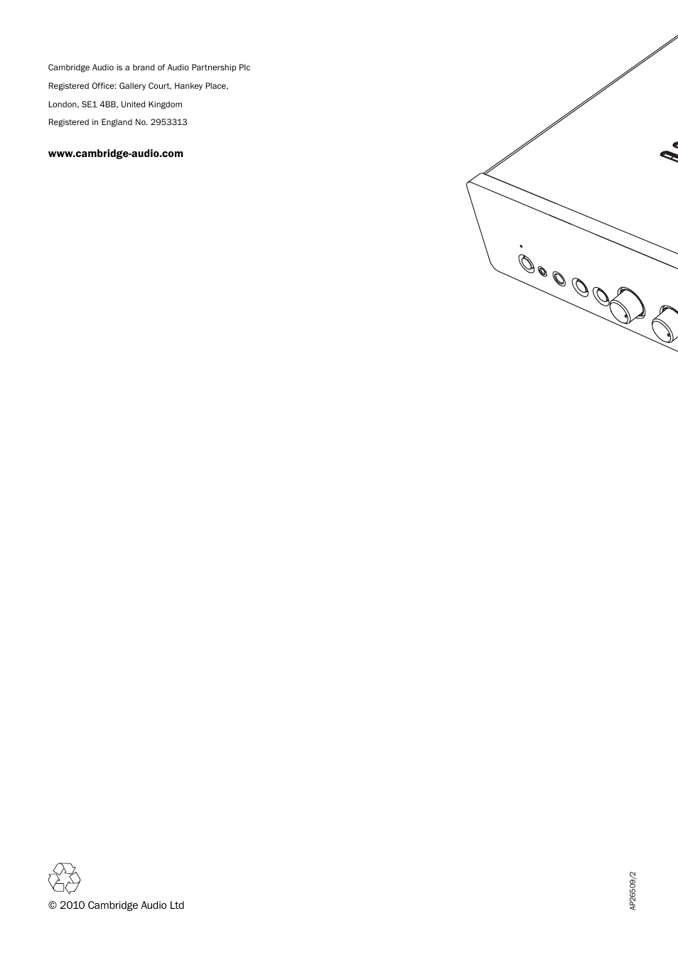 Cambridge Audio AZUR 350A User Manual | Page 12 / 12