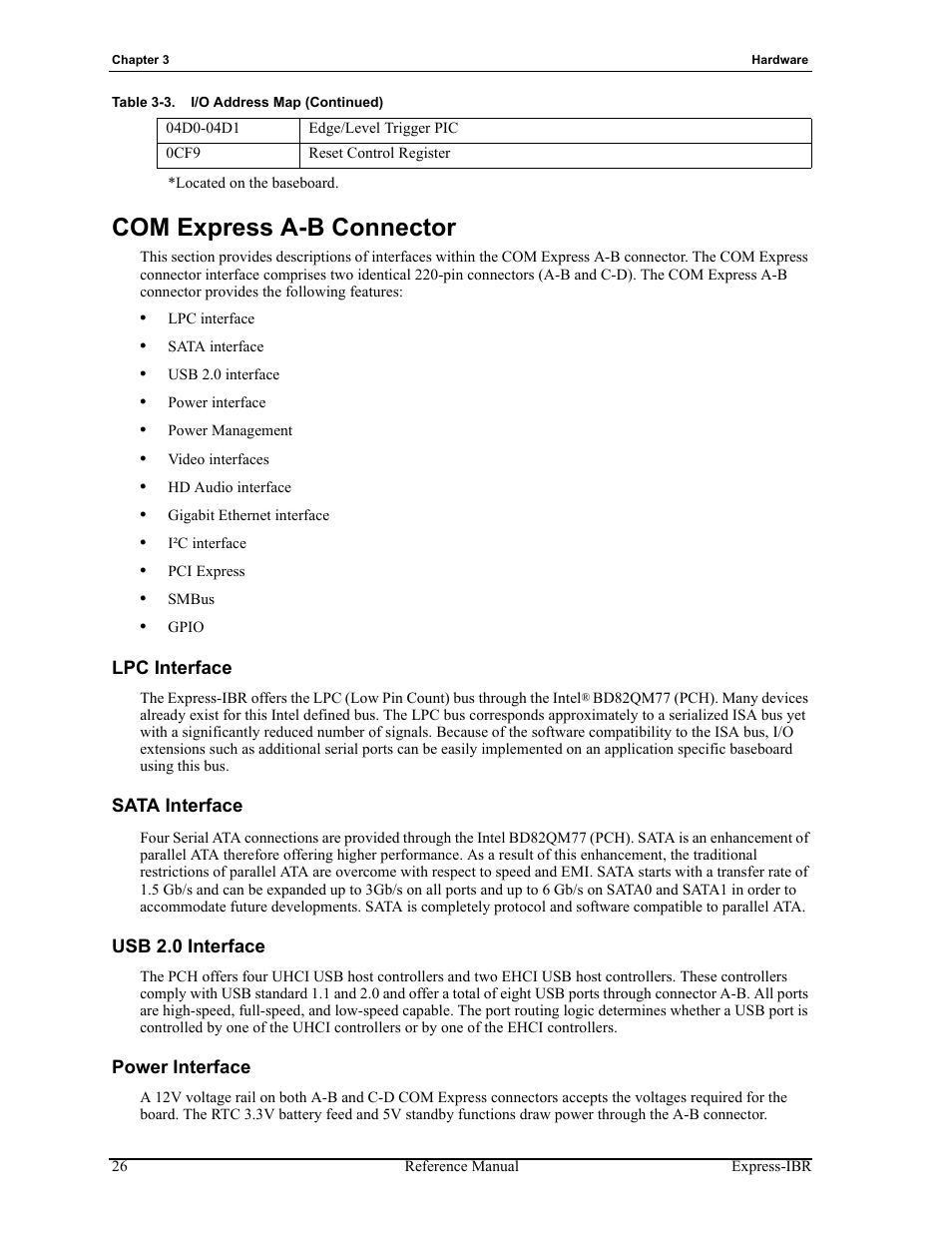 Com express a-b connector | ADLINK Express-IBR User Manual | Page 32 / 64