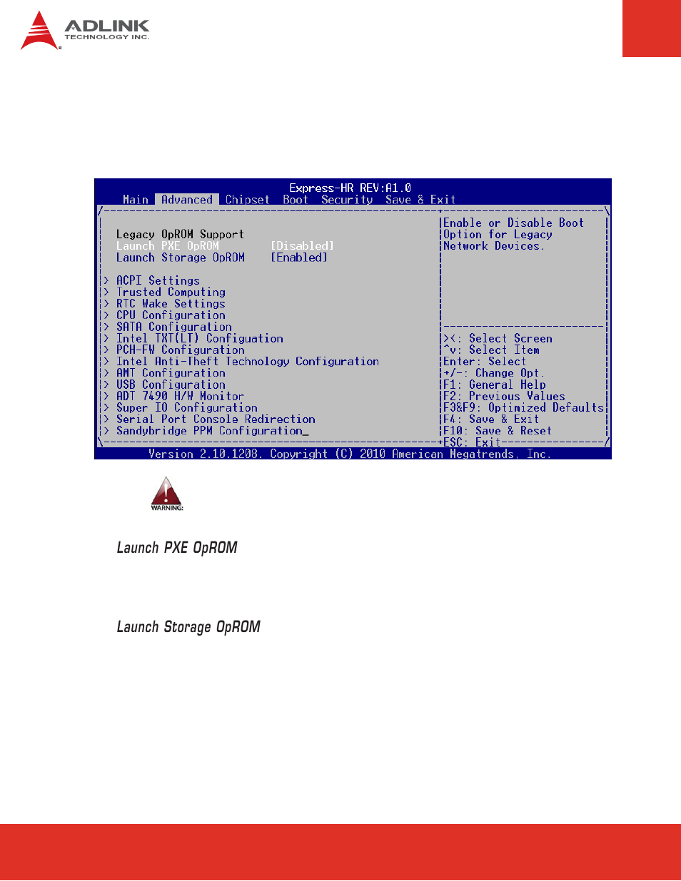 4 advanced setup, Advanced setup | ADLINK Express-HR User Manual | Page 40 / 76